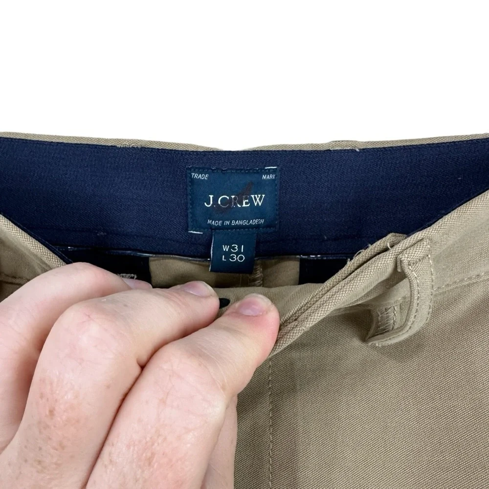 NWT J. Crew 484 Slim Fit Midweight Tech Pants Dark Driftwood Sz 31 x 30